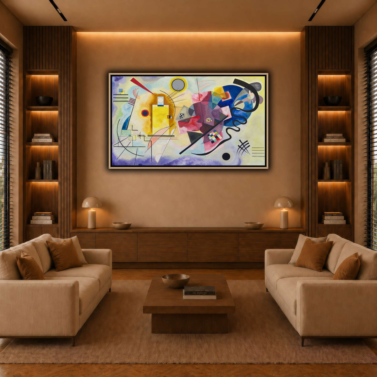 Kandinsky_-_Jaune_Rouge_Bleu warm-living-room