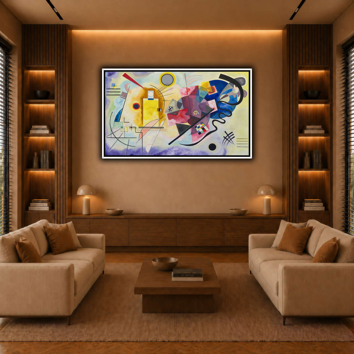 Kandinsky_-_Jaune_Rouge_Bleu warm-living-room