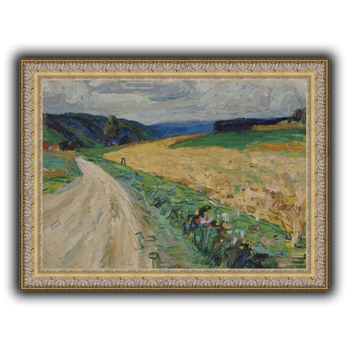 Kandinsky_-_Kallmünz_–_Naturstudie_zur_gelben_Postkutsche,_Sommer_1903