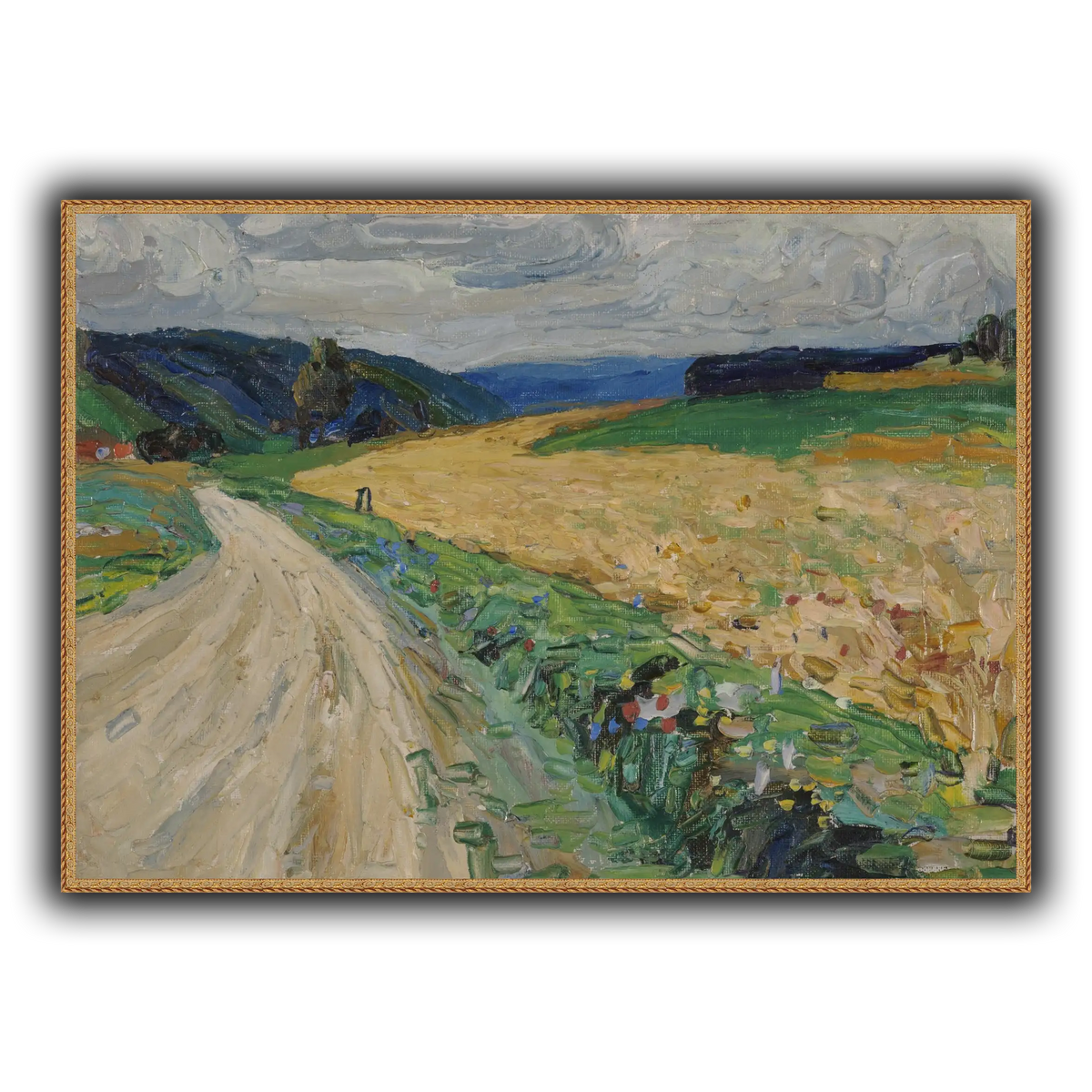 Kandinsky_-_Kallmünz_–_Naturstudie_zur_gelben_Postkutsche,_Sommer_1903