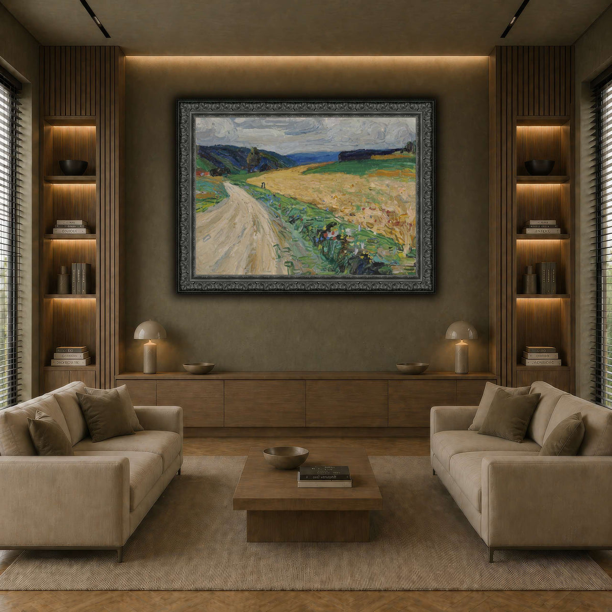 Kandinsky_-_Kallmünz_–_Naturstudie_zur_gelben_Postkutsche,_Sommer_1903 earth-living room