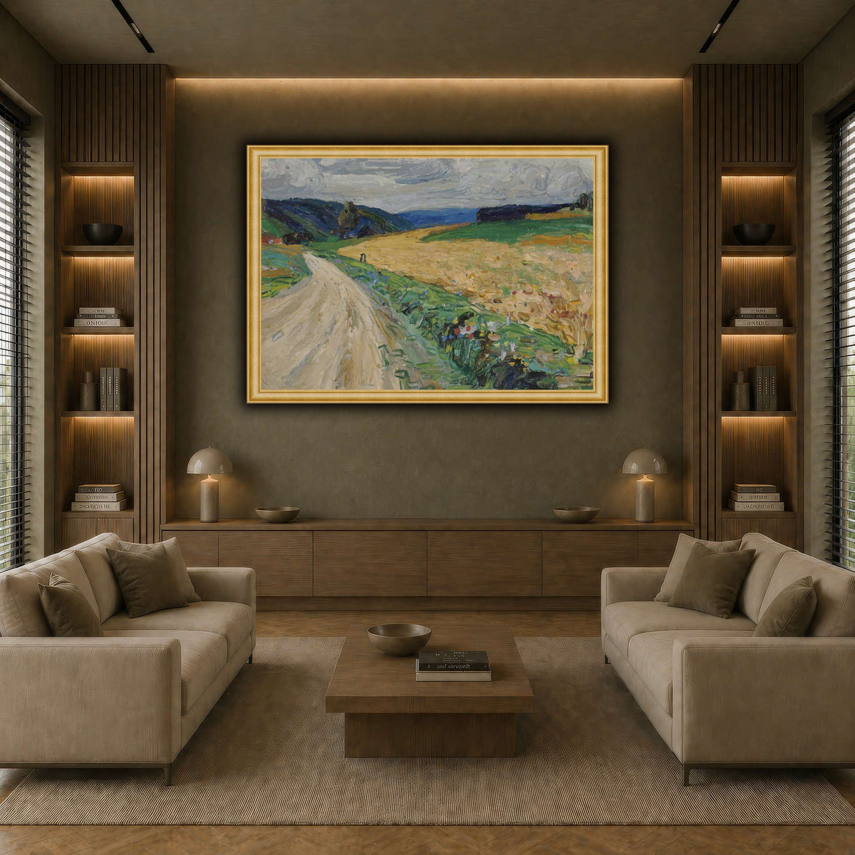 Kandinsky_-_Kallmünz_–_Naturstudie_zur_gelben_Postkutsche,_Sommer_1903 earth-living room