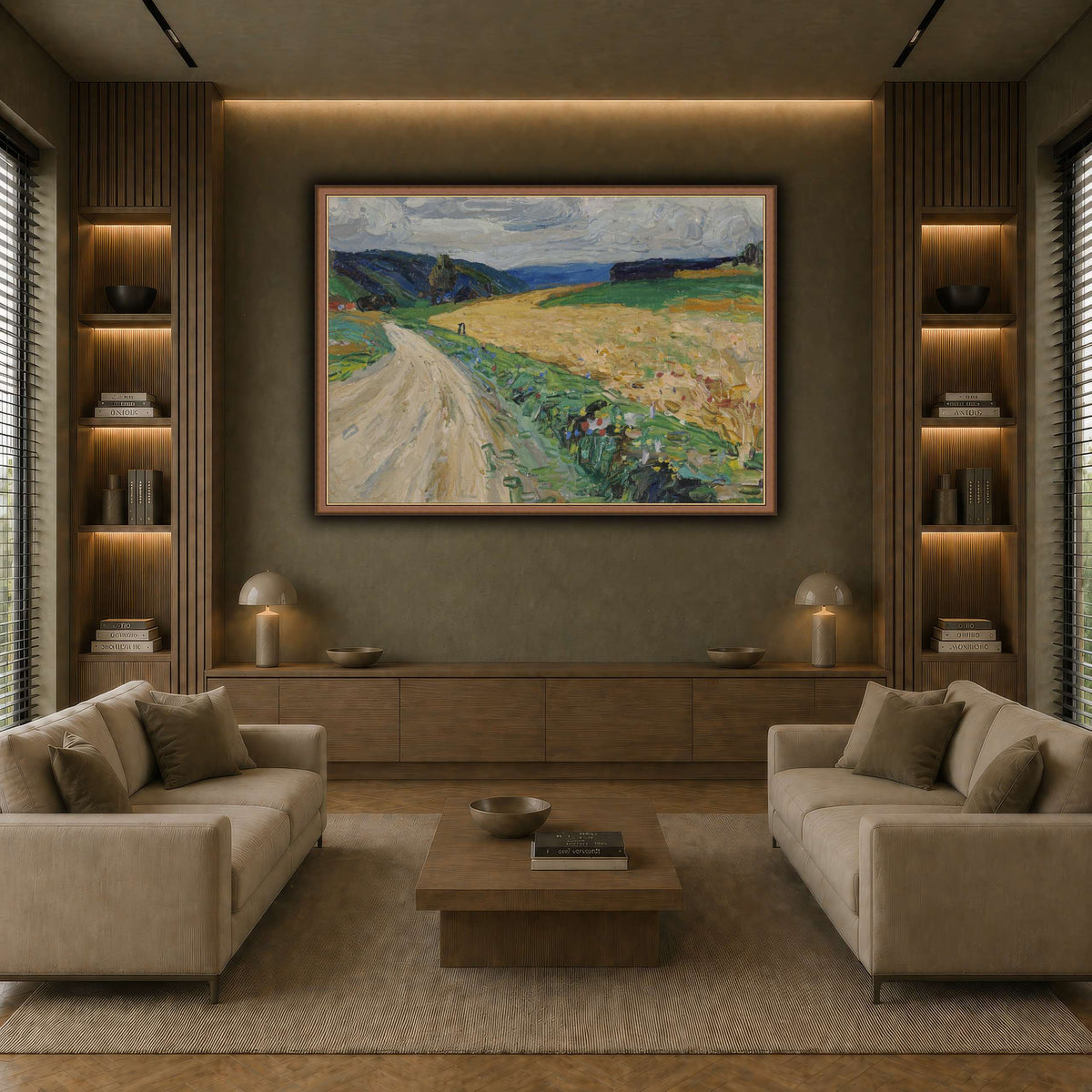 Kandinsky_-_Kallmünz_–_Naturstudie_zur_gelben_Postkutsche,_Sommer_1903 earth-living room