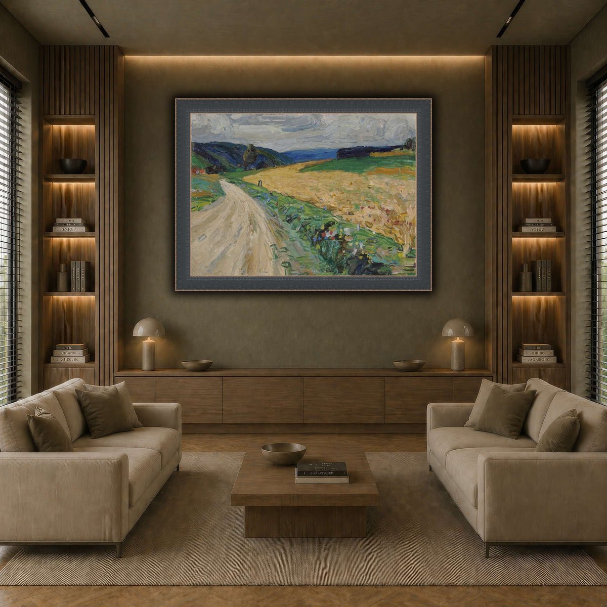 Kandinsky_-_Kallmünz_–_Naturstudie_zur_gelben_Postkutsche,_Sommer_1903 earth-living room