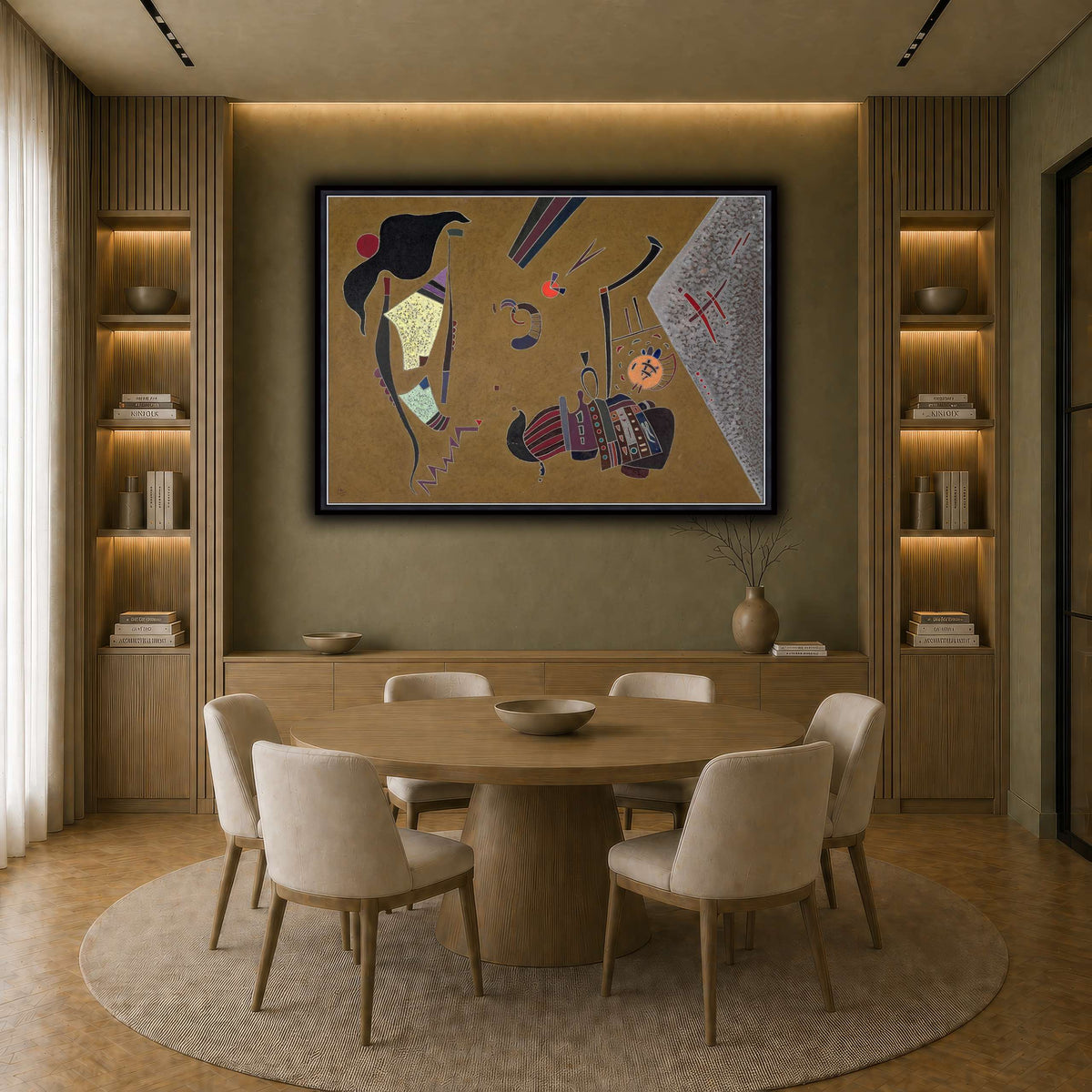 Kandinsky_-_Le_Petit_rond_rouge,_1944 earth-dining room