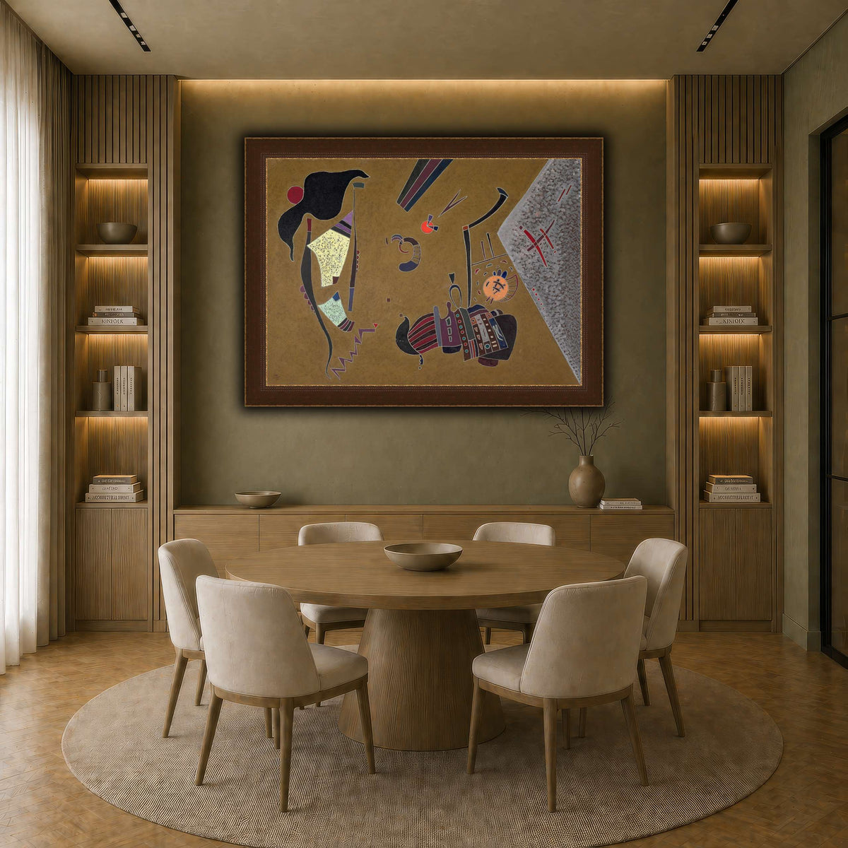 Kandinsky_-_Le_Petit_rond_rouge,_1944 earth-dining room