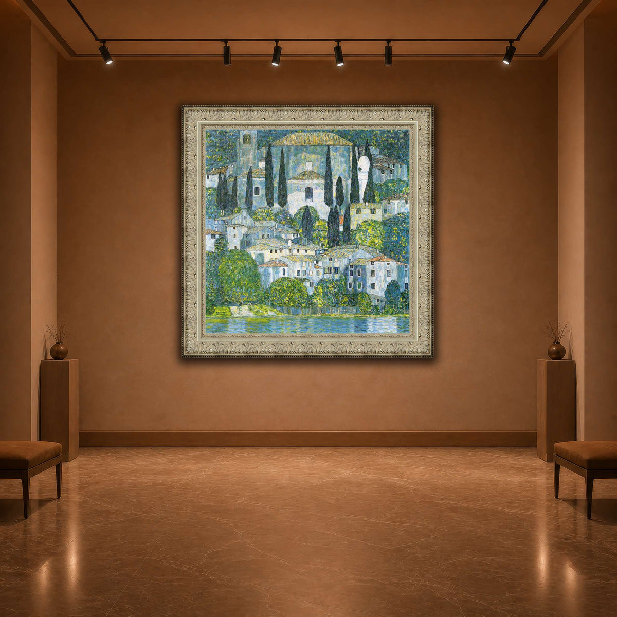 Klimt_-_Kirche_in_Cassone_-_1913 warm-agallery