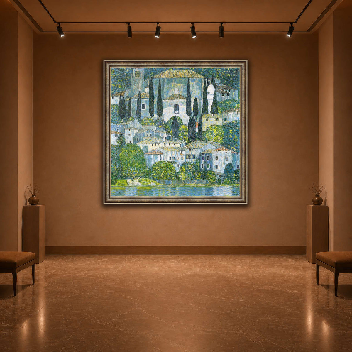Klimt_-_Kirche_in_Cassone_-_1913 warm-agallery