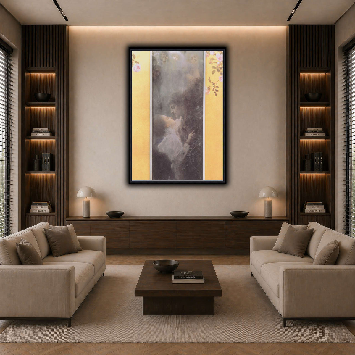 Klimt_-_Liebe_-_1895 dark neutral-living room