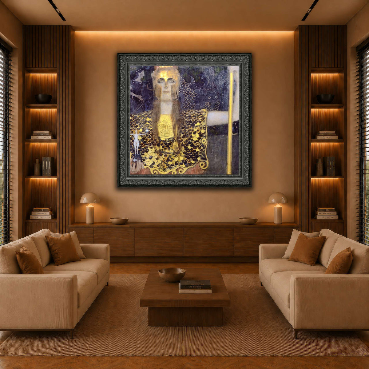 Klimt_-_Pallas_Athene warm-living-room