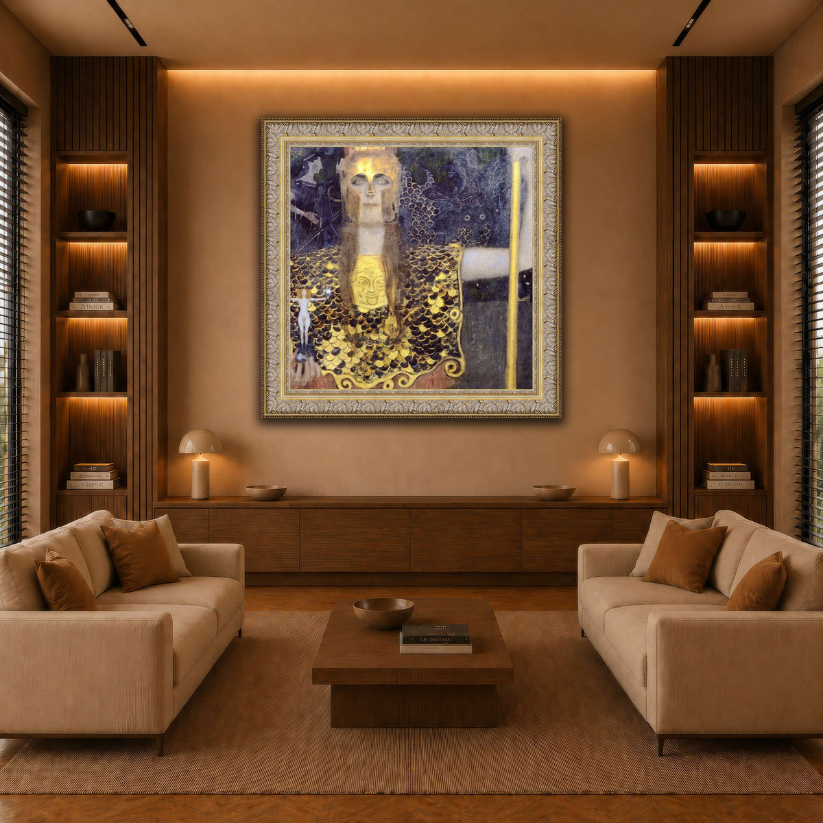 Klimt_-_Pallas_Athene warm-living-room