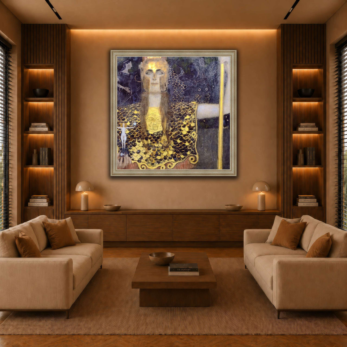 Klimt_-_Pallas_Athene warm-living-room
