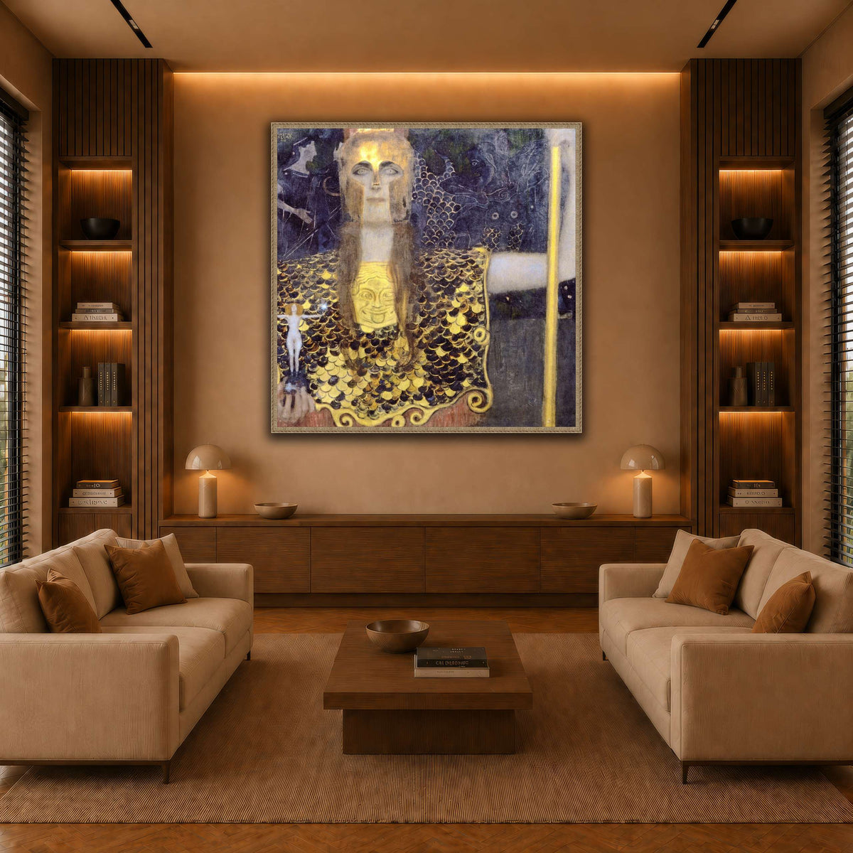 Klimt_-_Pallas_Athene warm-living-room