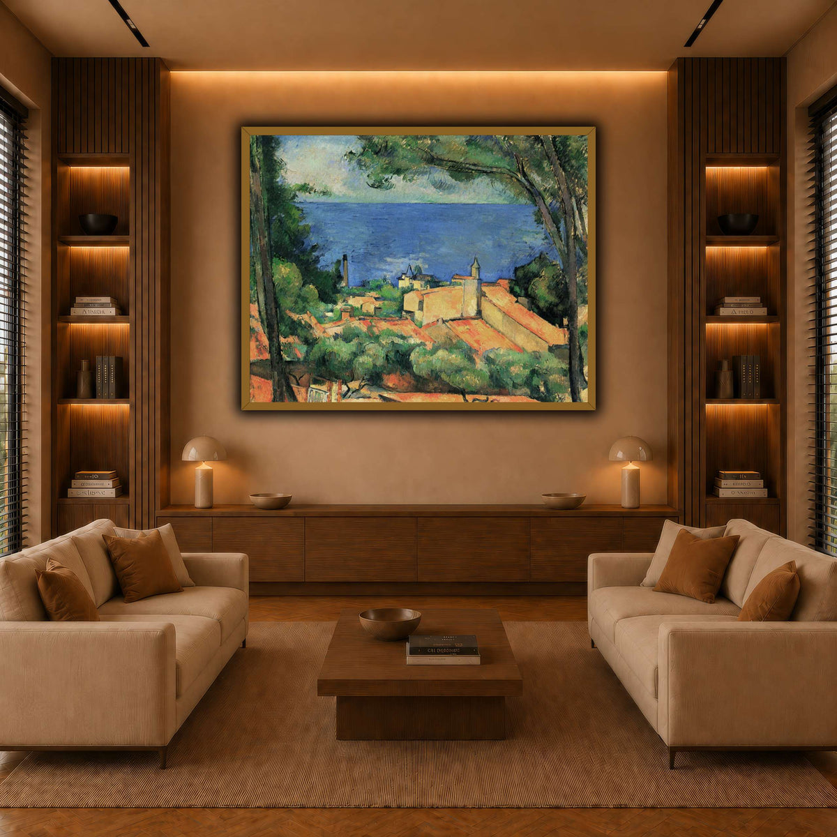 L'Estaque_aux_toits_rouges_Paul_Cezanne warm-living-room