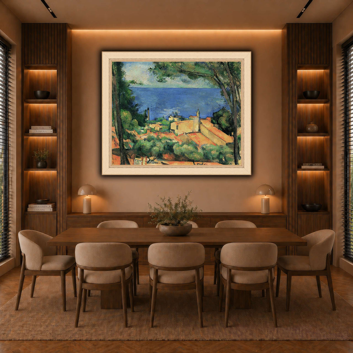 L'Estaque_aux_toits_rouges_Paul_Cezanne warm-dining room