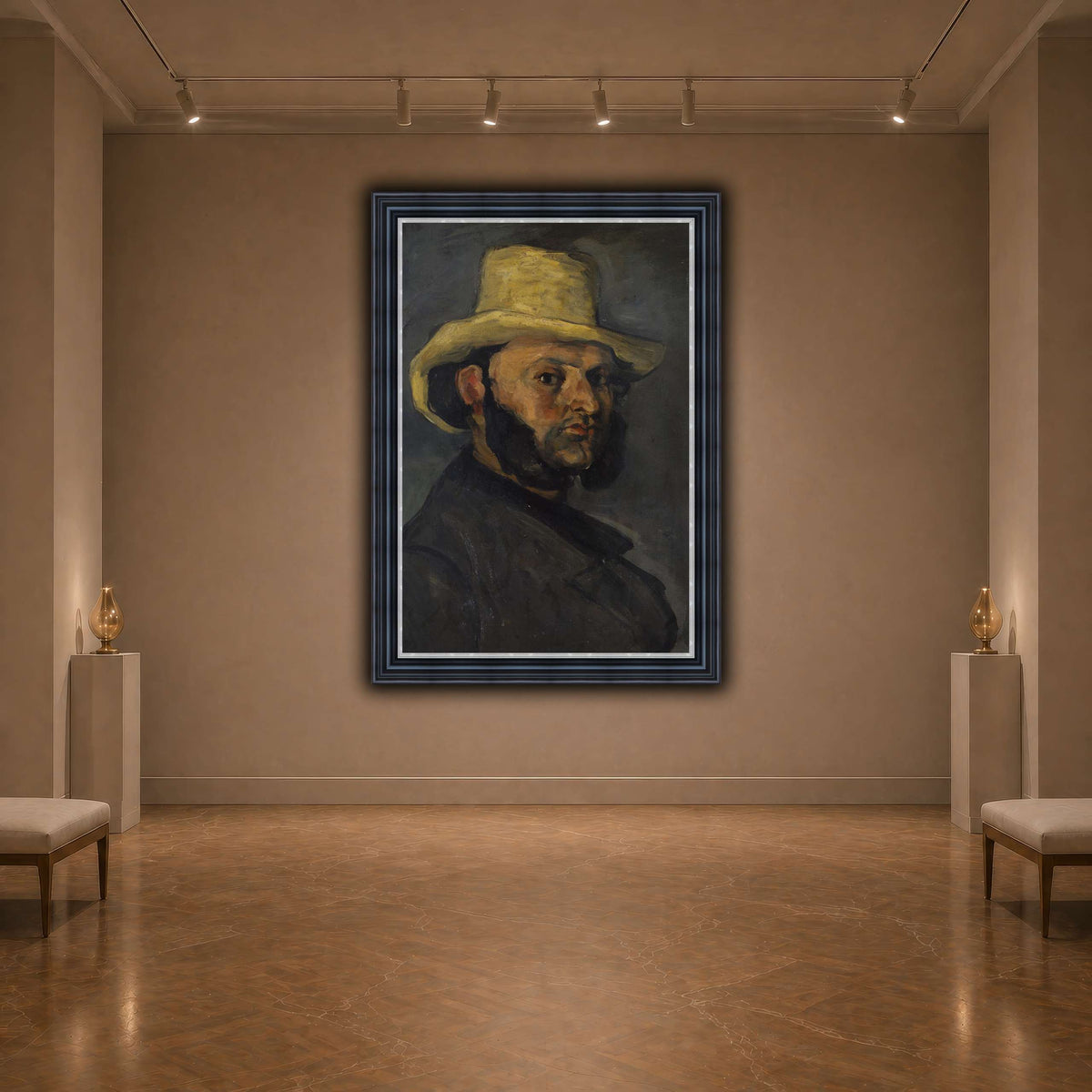 L'Homme_au_chapeau_de_paille,_Paul_Cezanne dark neutral-agallery