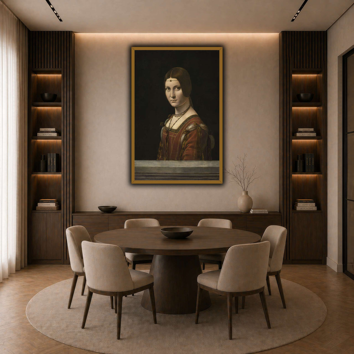 La_Belle_Ferronière dark neutral-dining room