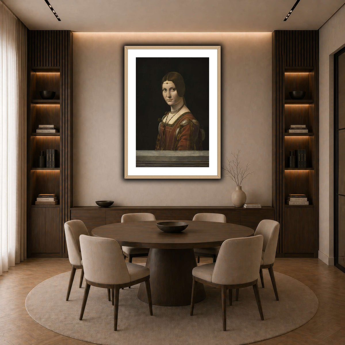 La_Belle_Ferronière dark neutral-dining room