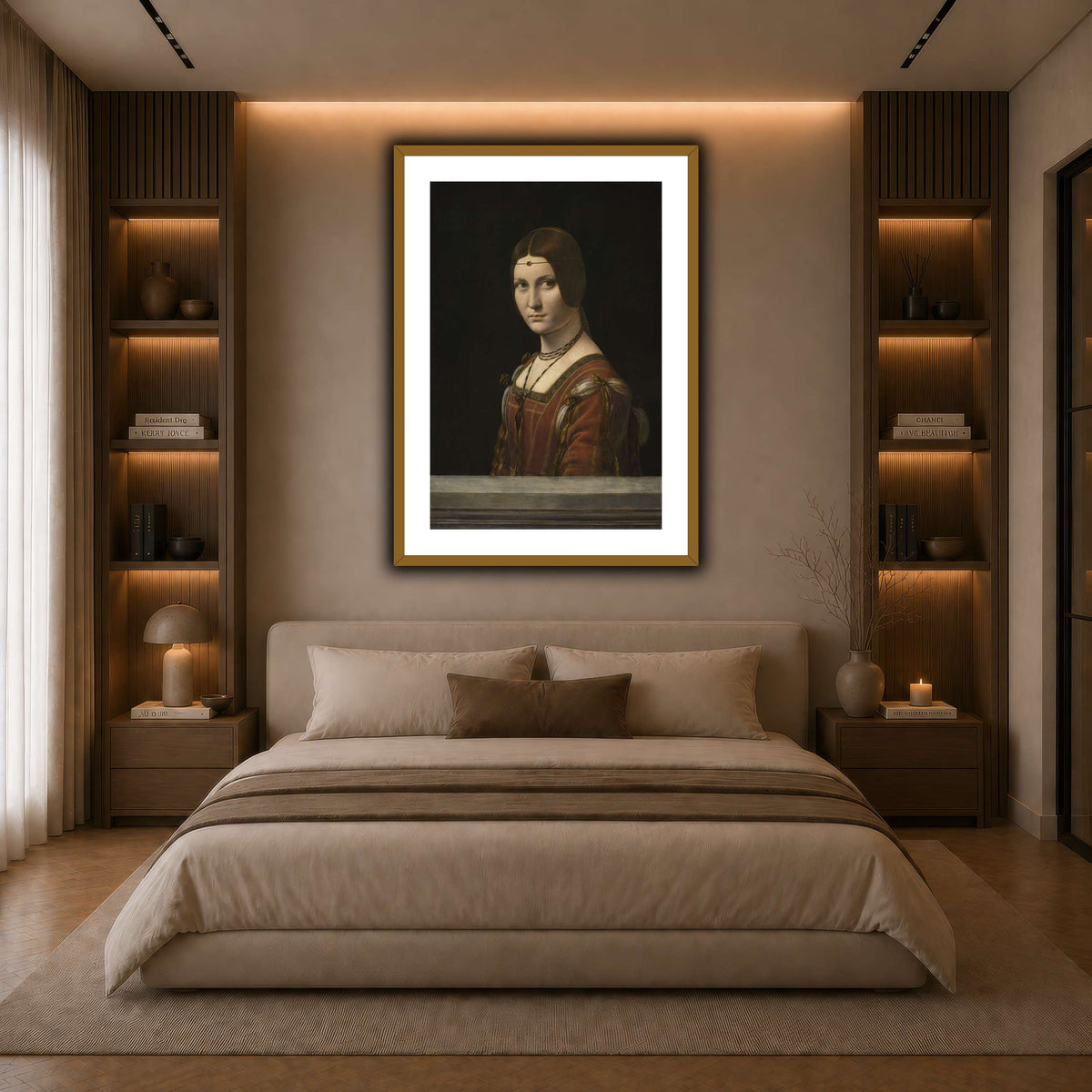 La_Belle_Ferronière dark neutral-bedroom
