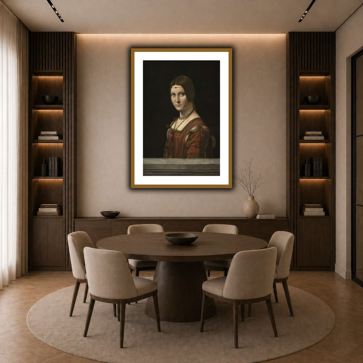 La_Belle_Ferronière dark neutral-dining room