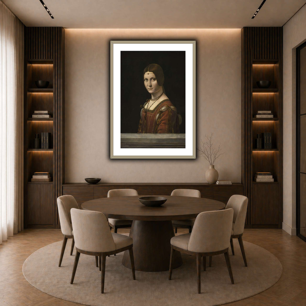 La_Belle_Ferronière dark neutral-dining room
