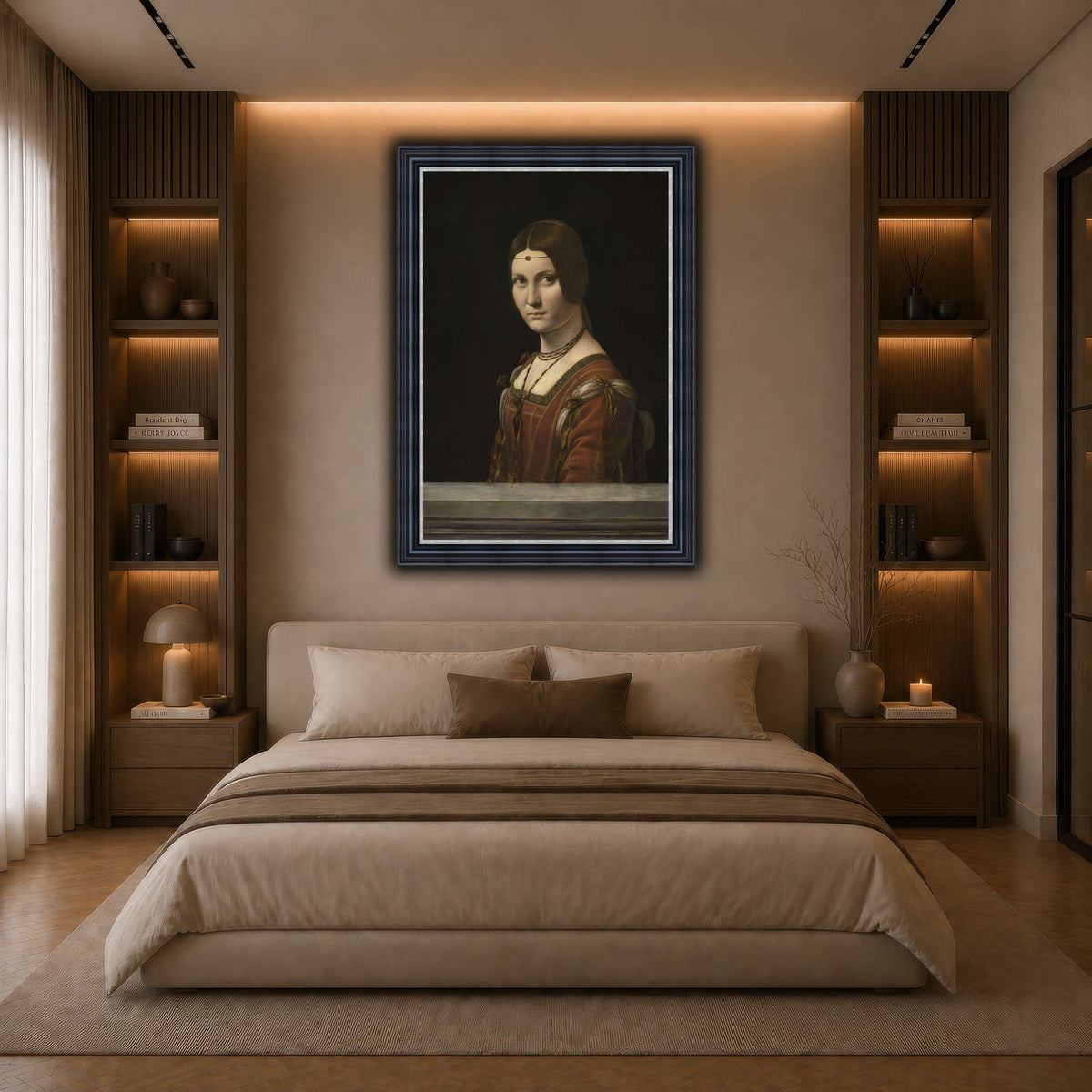 La_Belle_Ferronière dark neutral-bedroom