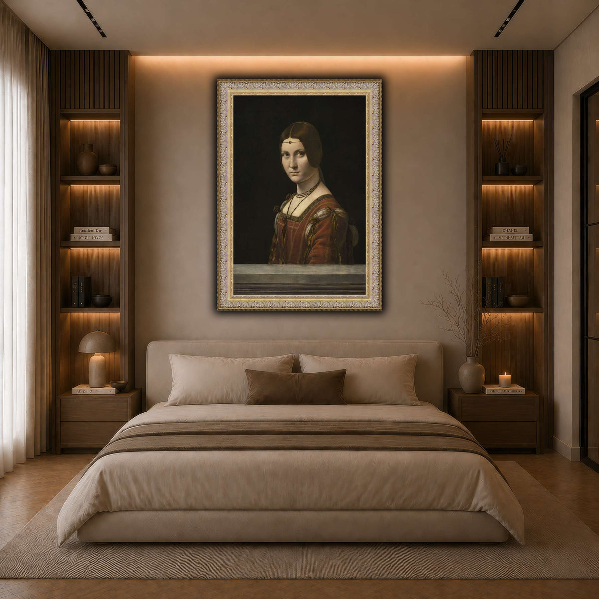 La_Belle_Ferronière dark neutral-bedroom