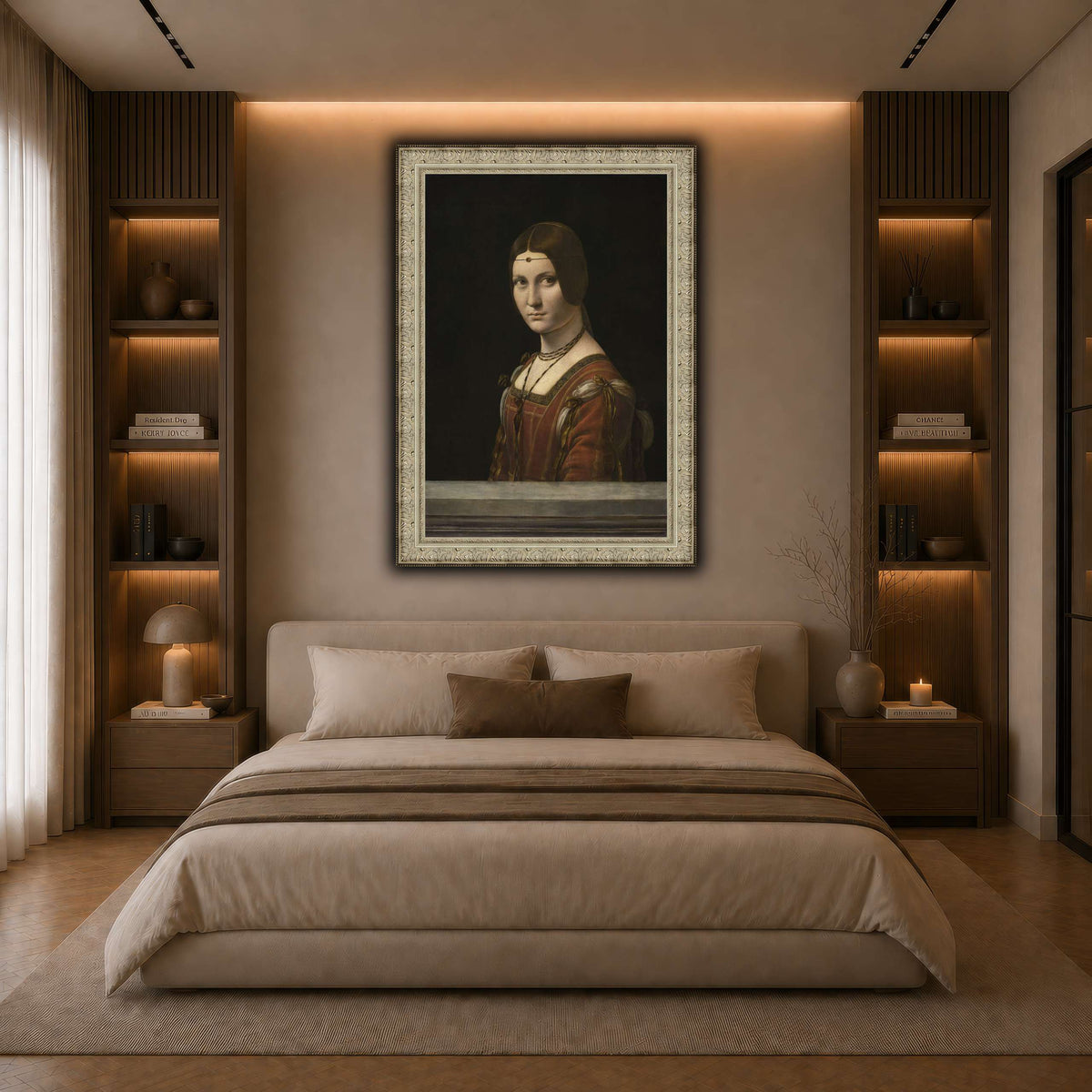 La_Belle_Ferronière dark neutral-bedroom