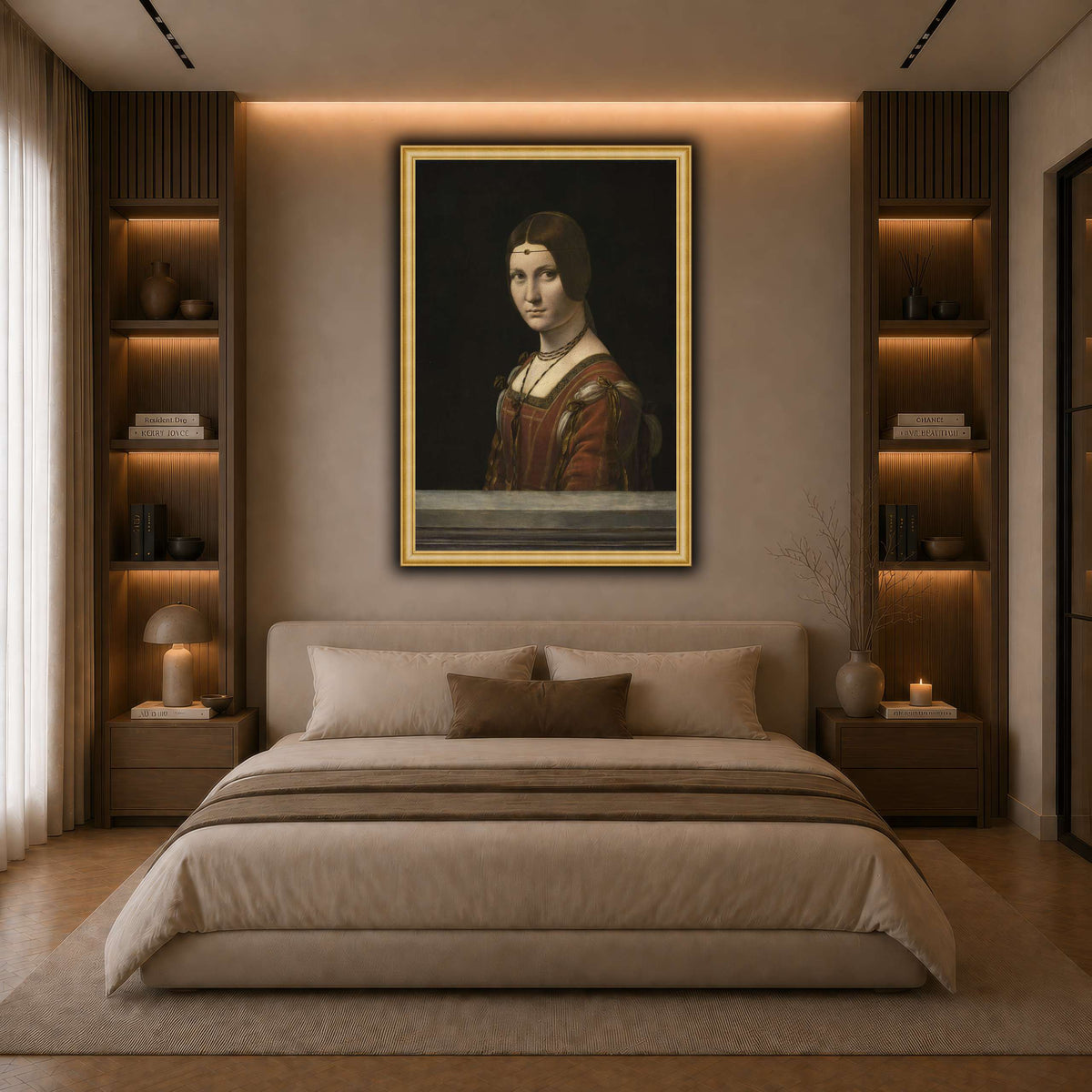 La_Belle_Ferronière dark neutral-bedroom