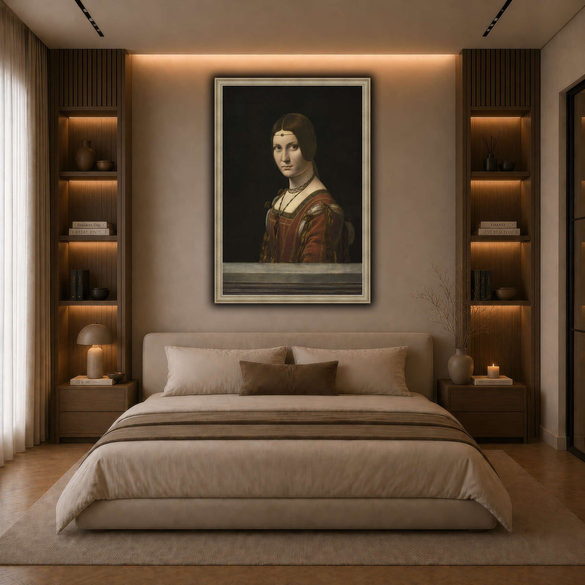 La_Belle_Ferronière dark neutral-bedroom
