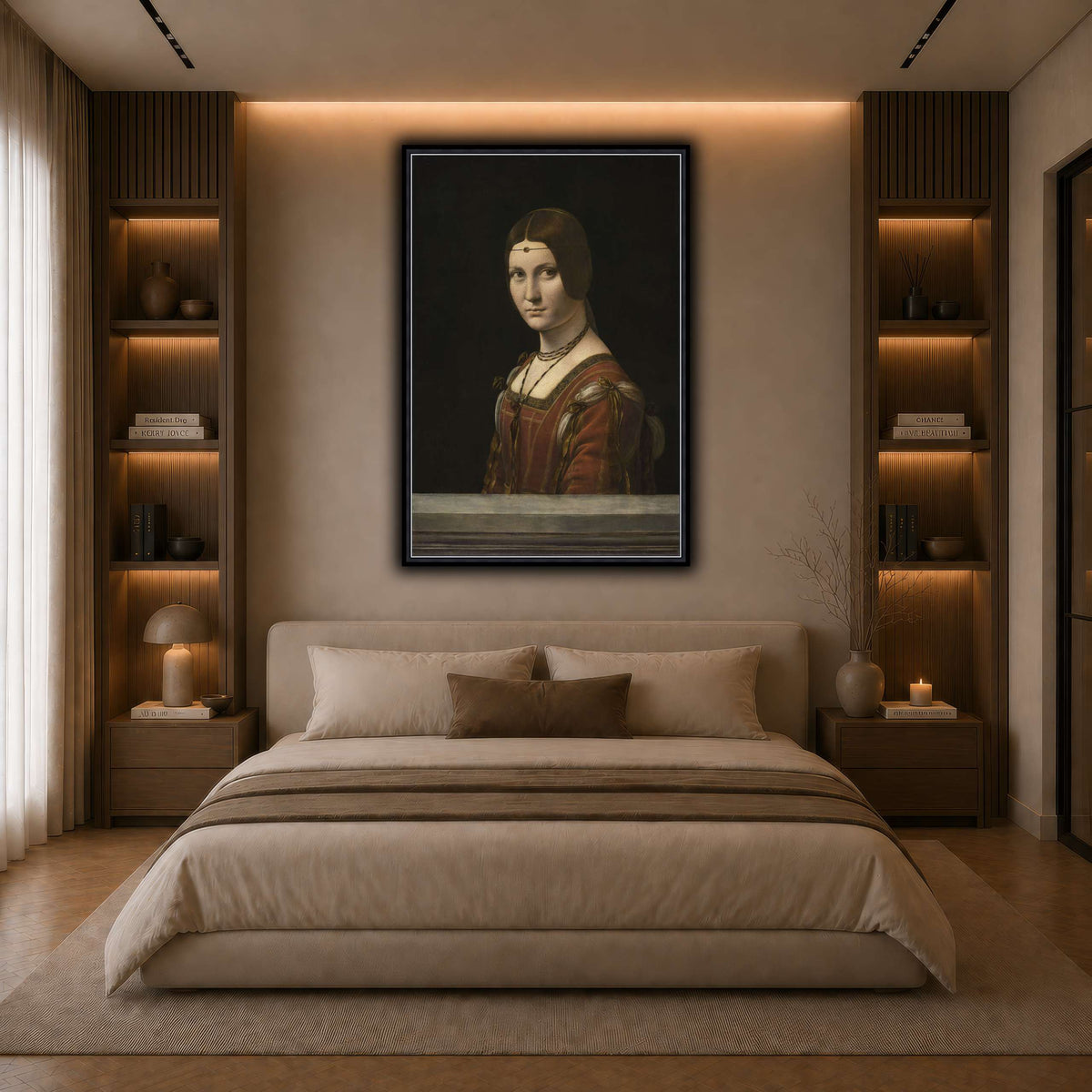 La_Belle_Ferronière dark neutral-bedroom