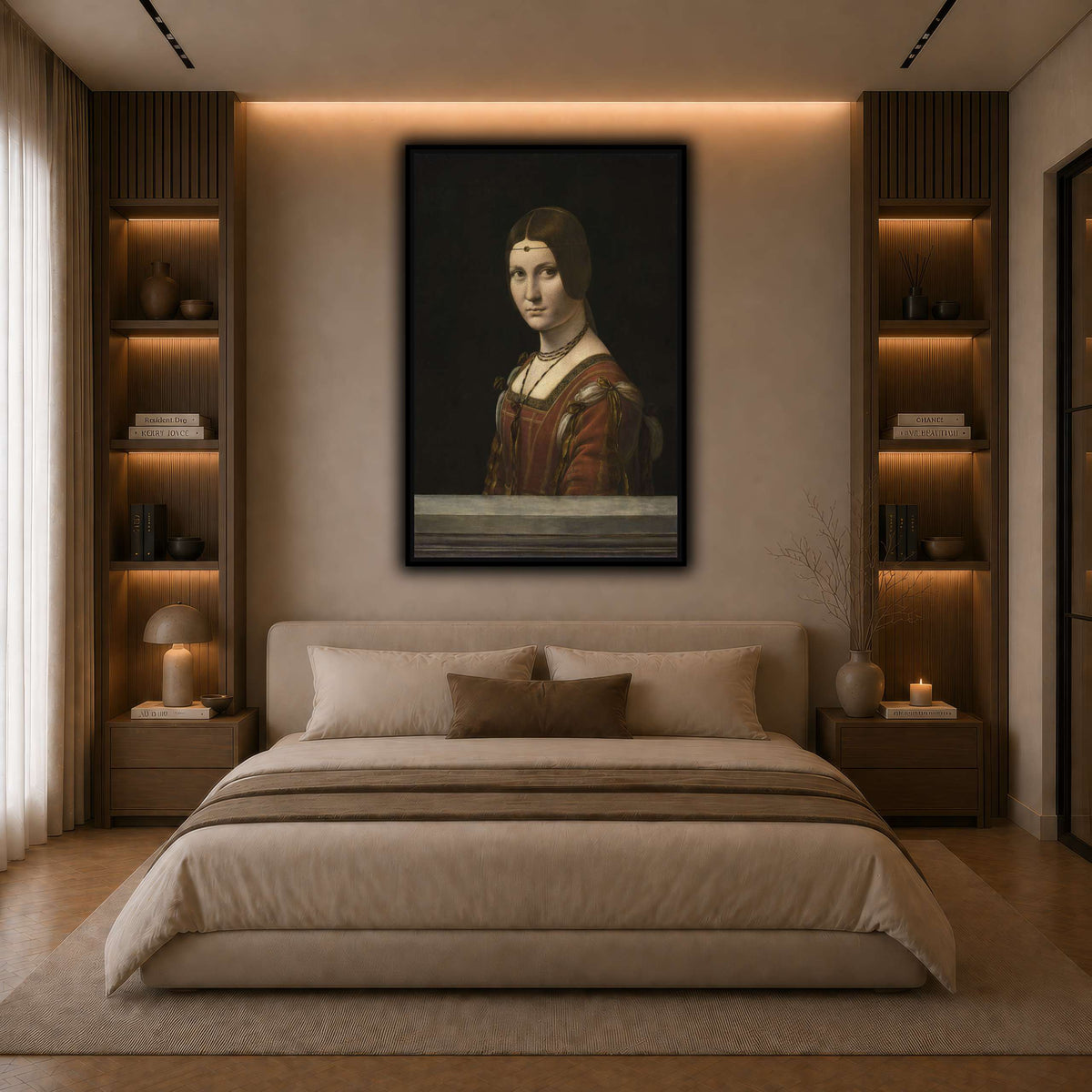 La_Belle_Ferronière dark neutral-bedroom