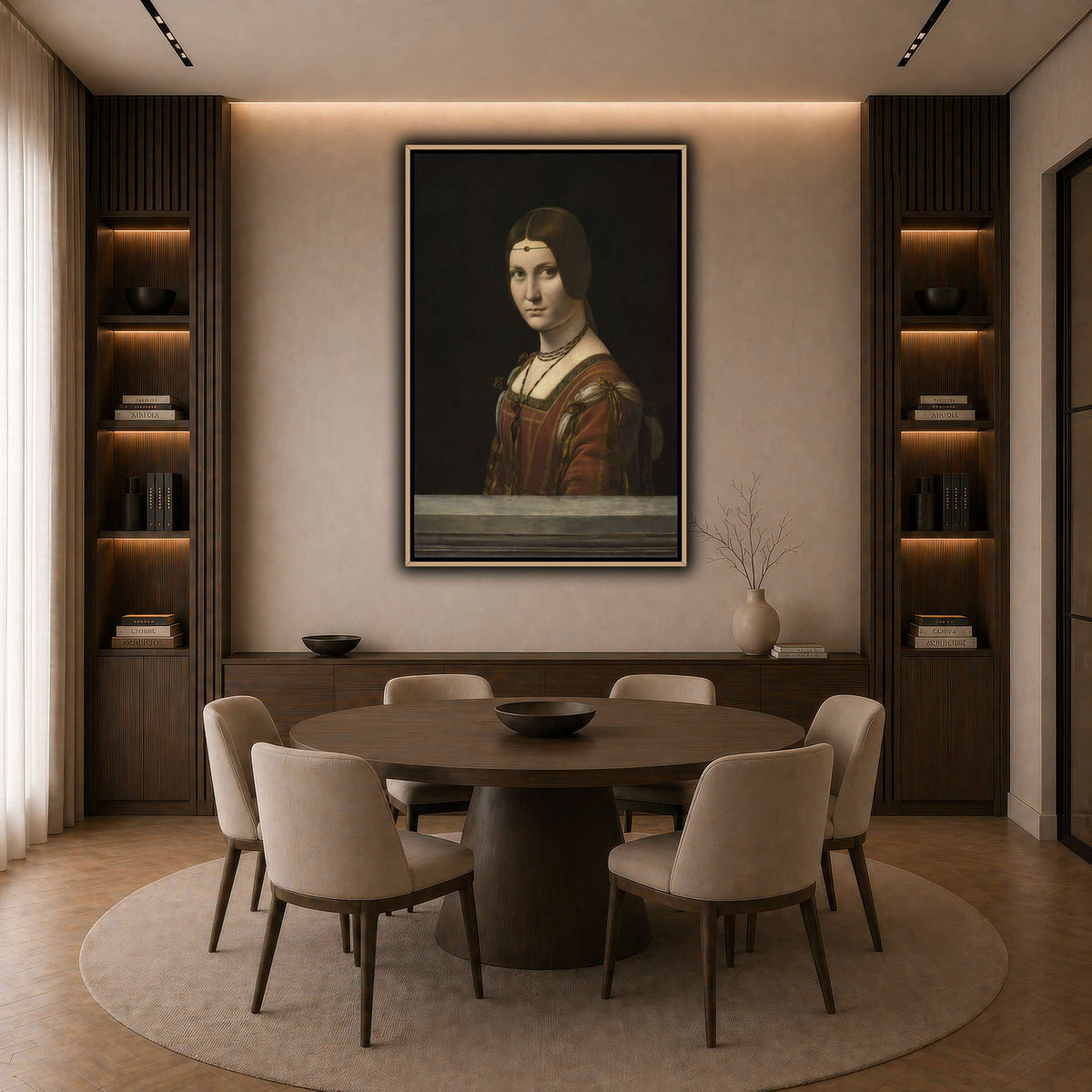 La_Belle_Ferronière dark neutral-dining room