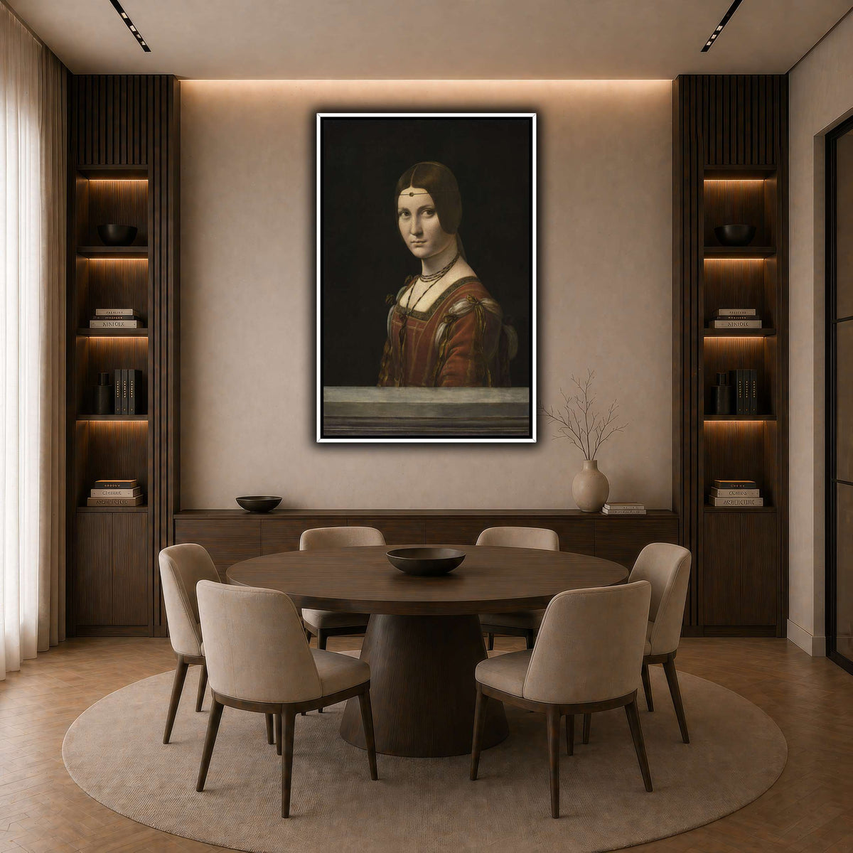 La_Belle_Ferronière dark neutral-dining room