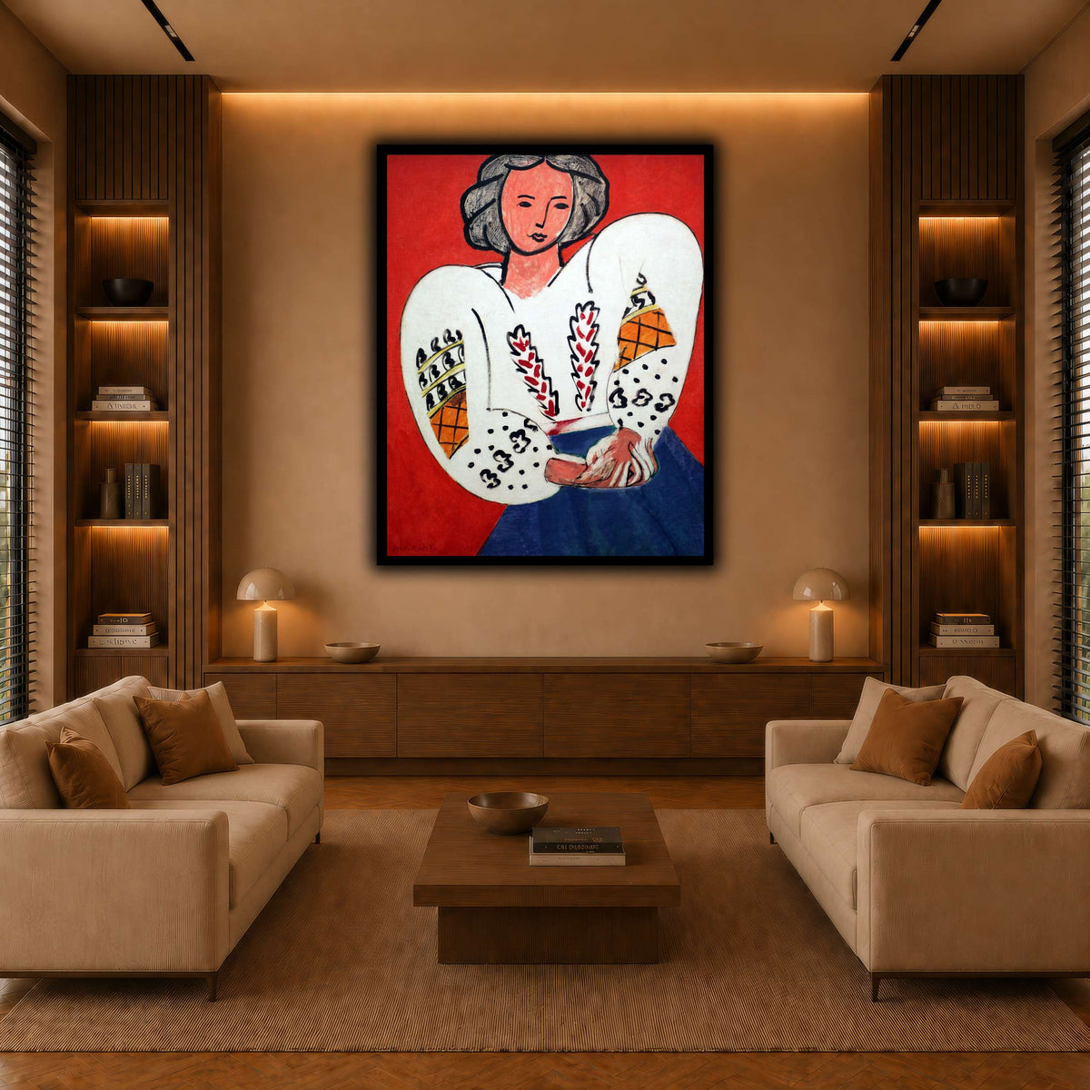 La_Blouse_Roumaine_Henri_Matisse warm-living-room