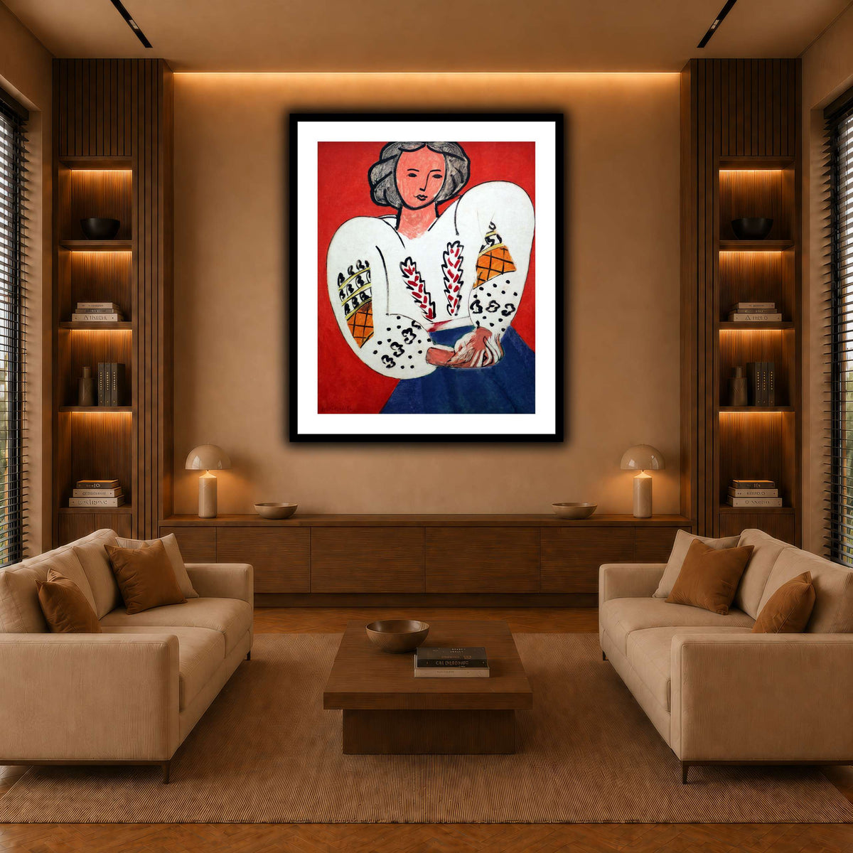 La_Blouse_Roumaine_Henri_Matisse warm-living-room