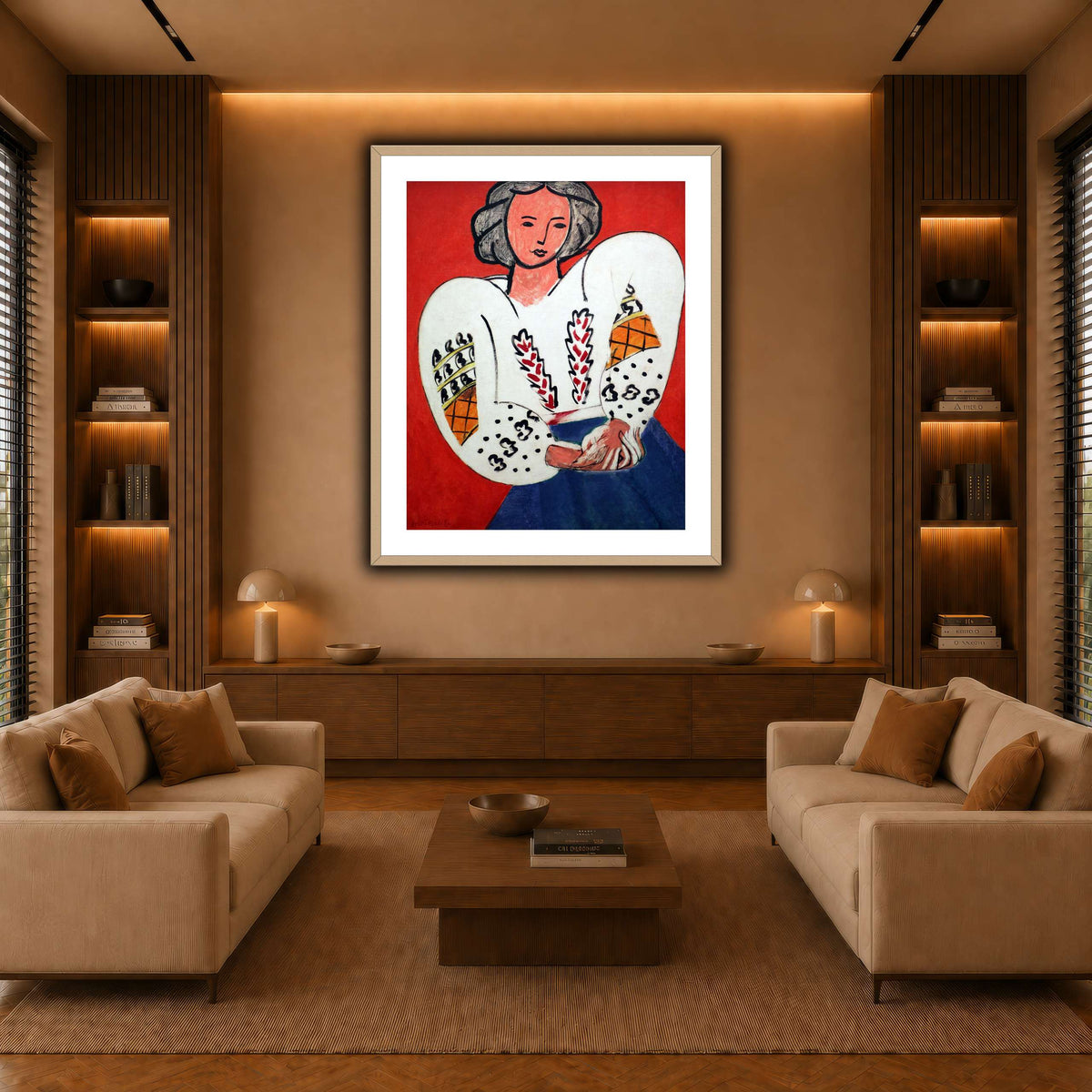 La_Blouse_Roumaine_Henri_Matisse warm-living-room