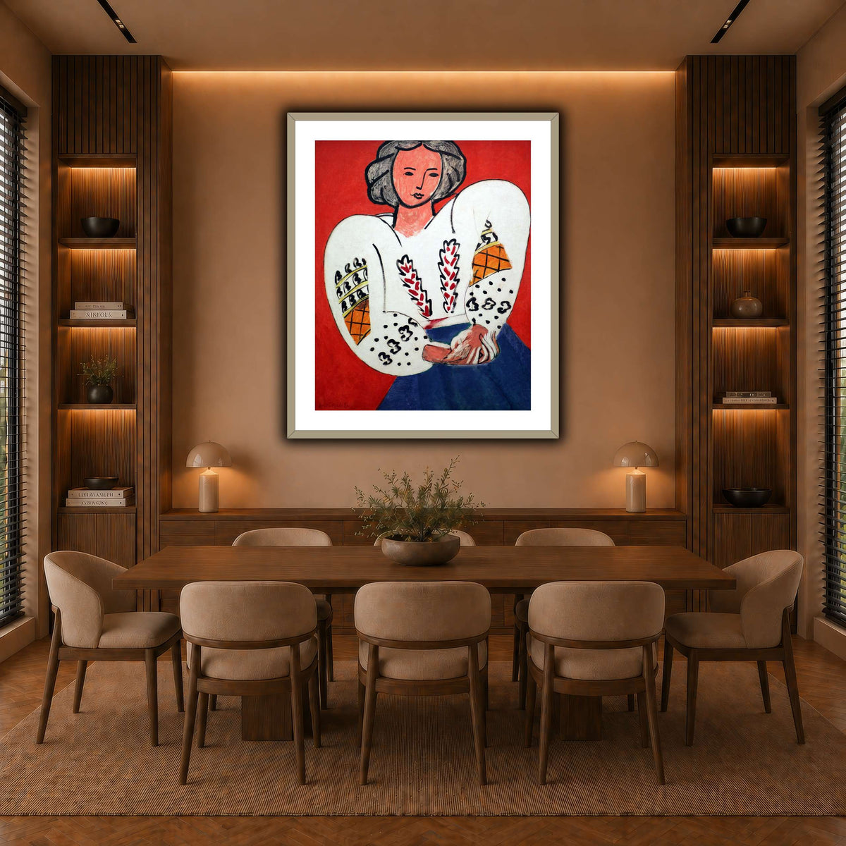La_Blouse_Roumaine_Henri_Matisse warm-dining room