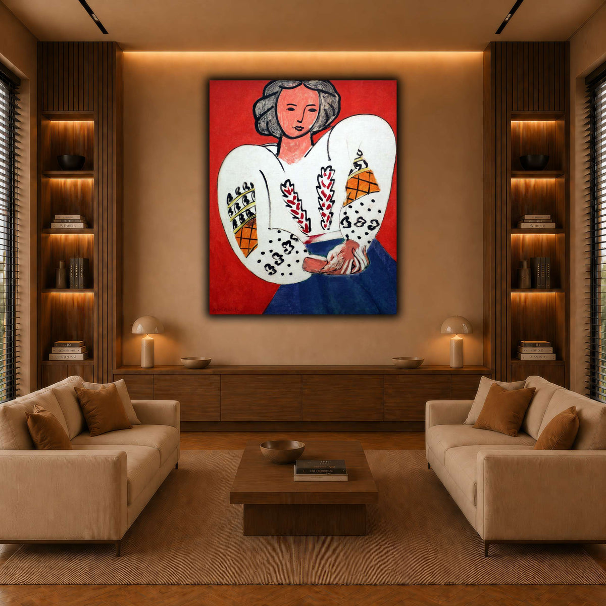 La_Blouse_Roumaine_Henri_Matisse warm-living-room