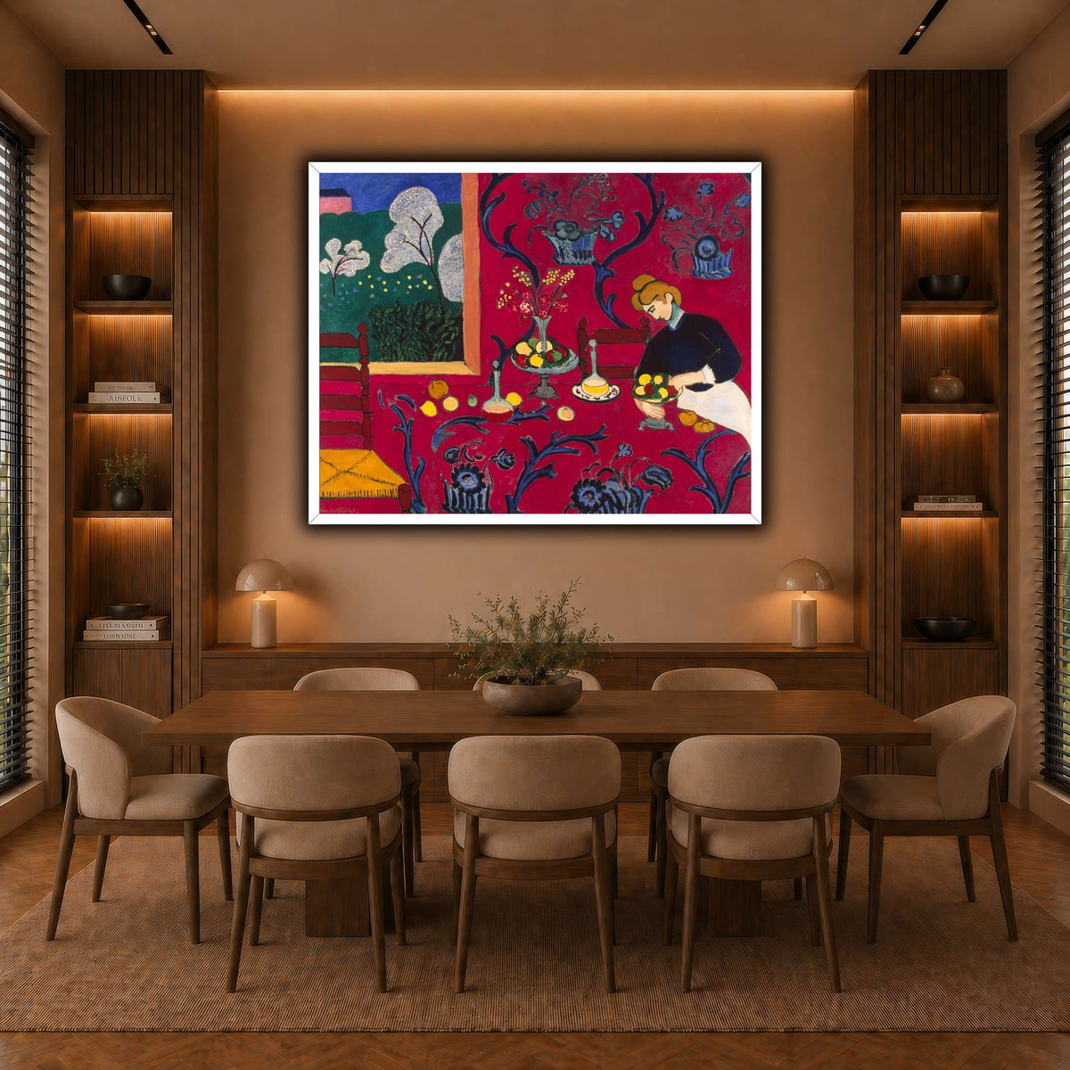 La_Desserte_rouge_Henri_Matisse warm-dining room