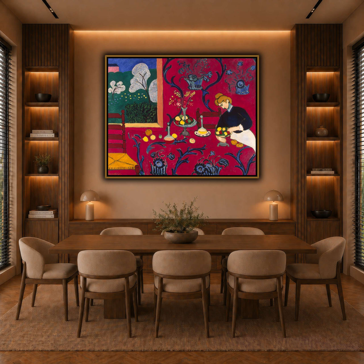 La_Desserte_rouge_Henri_Matisse warm-dining room
