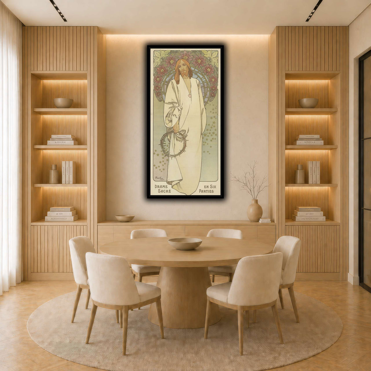La_Passion_d’Edmond_Haraucourt._Drame_sacré_en_six_parties,_musique_de_Jean_Sébastien_Bach_Alphonse_Mucha light neutral-dining room