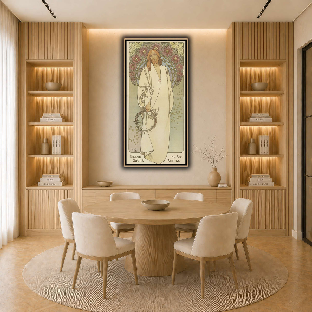 La_Passion_d’Edmond_Haraucourt._Drame_sacré_en_six_parties,_musique_de_Jean_Sébastien_Bach_Alphonse_Mucha light neutral-dining room