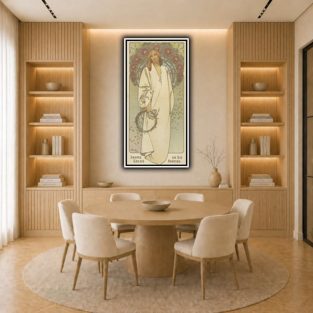 La_Passion_d’Edmond_Haraucourt._Drame_sacré_en_six_parties,_musique_de_Jean_Sébastien_Bach_Alphonse_Mucha light neutral-dining room