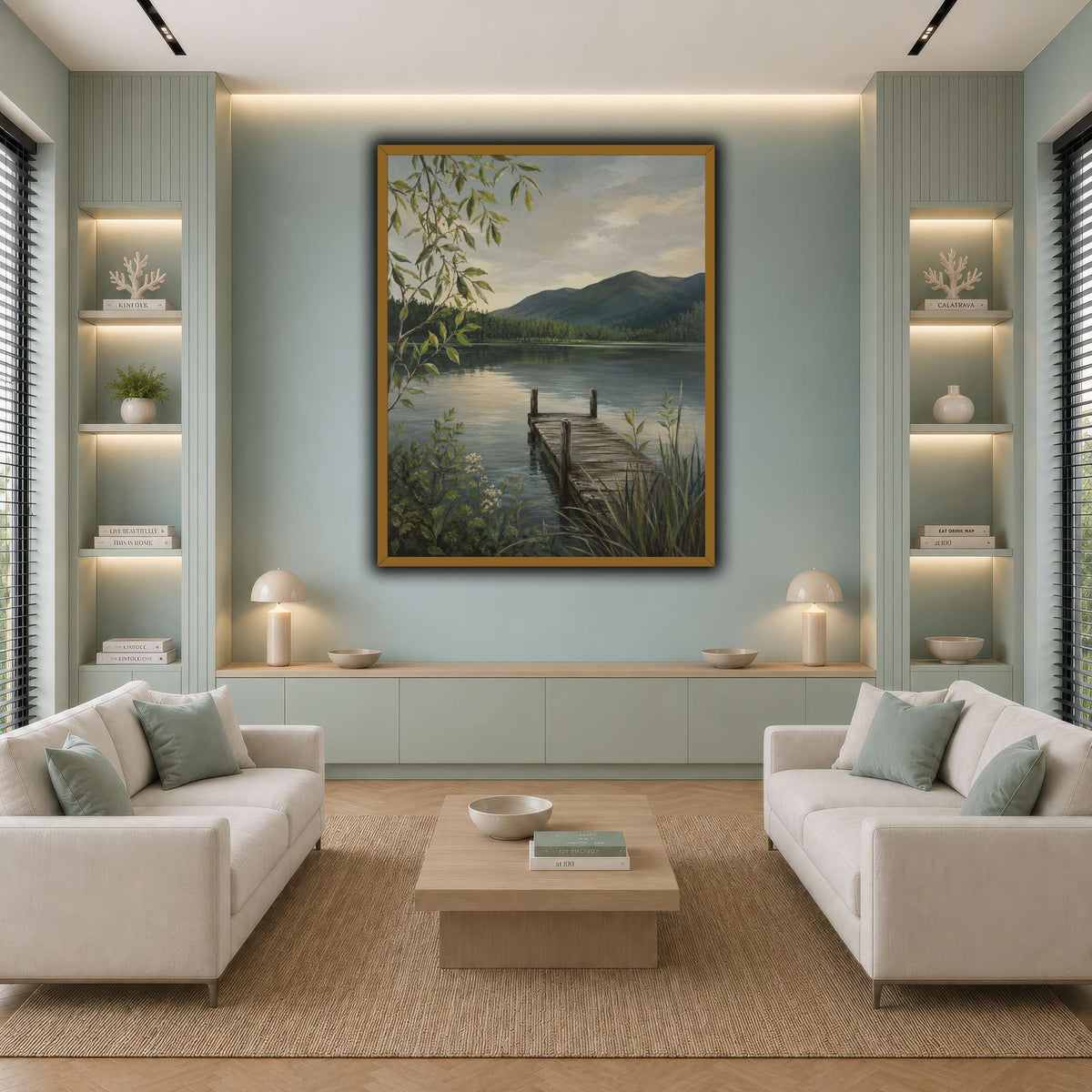 Lakeside Silence cool-living room