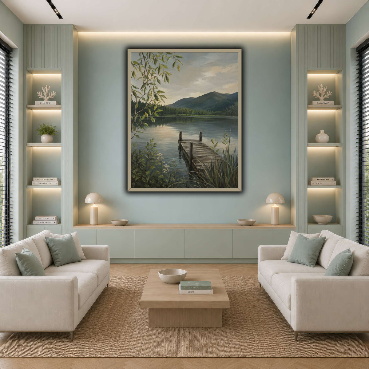 Lakeside Silence cool-living room