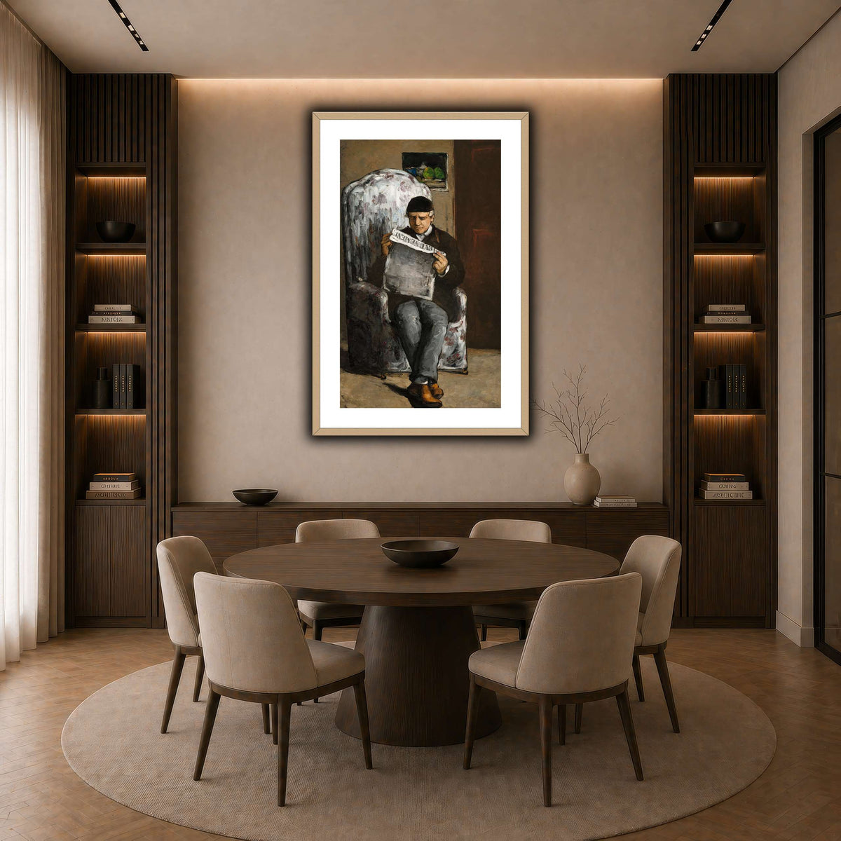 Le_Père_du_peintre,_lisant_L'Événement_Paul_Cezanne dark neutral-dining room