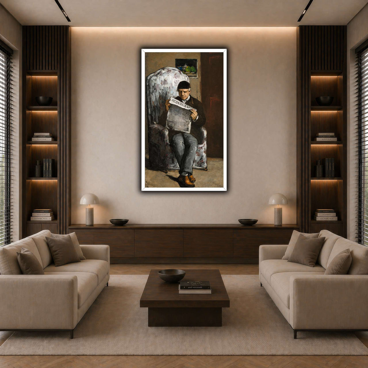 Le_Père_du_peintre,_lisant_L'Événement_Paul_Cezanne dark neutral-living room