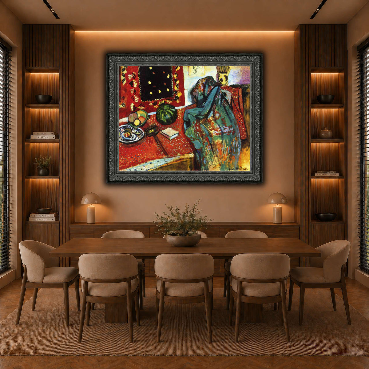 Le_Tapis_rouge,_Intérieur_au_tapis_rouge_Henri_Matisse warm-dining room