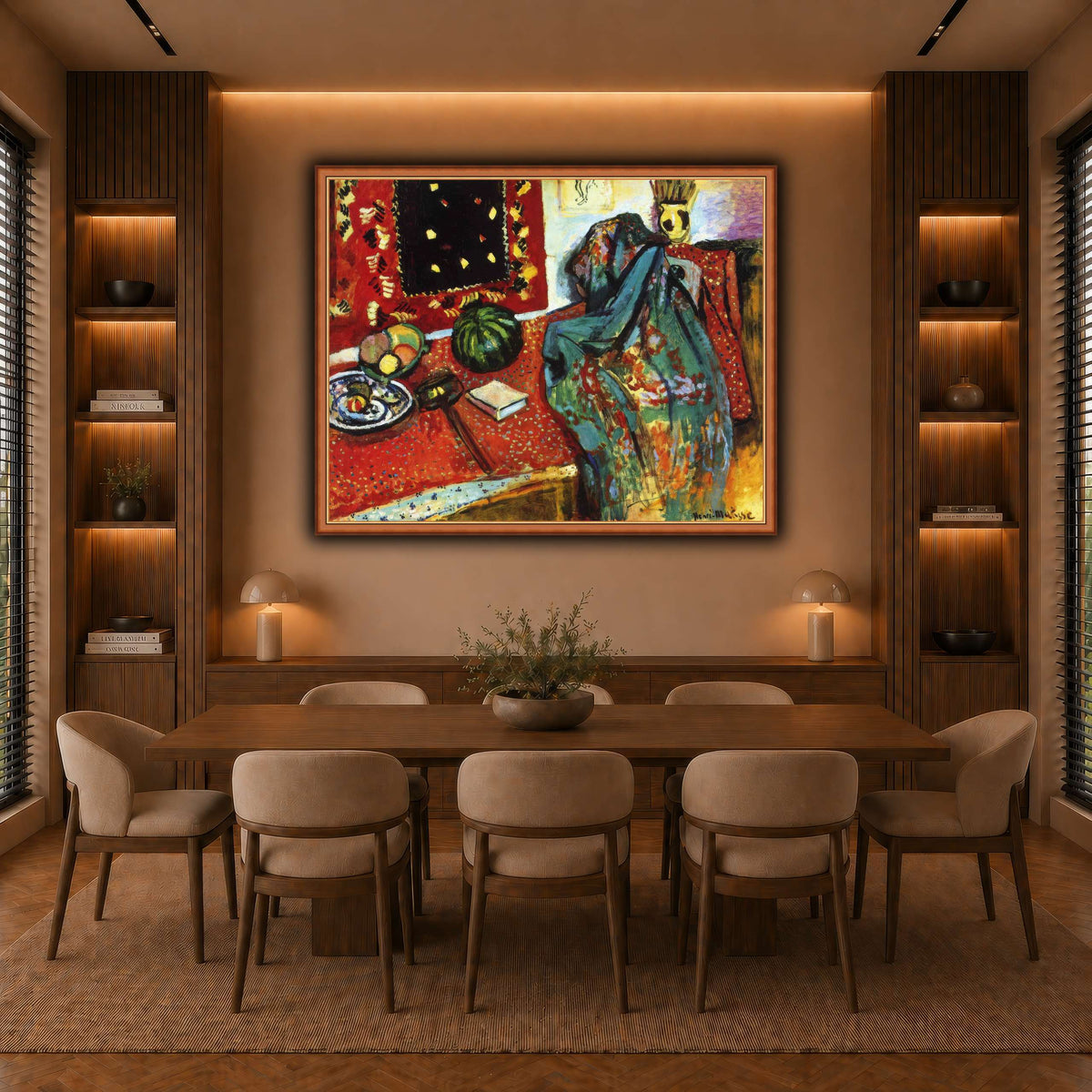Le_Tapis_rouge,_Intérieur_au_tapis_rouge_Henri_Matisse warm-dining room